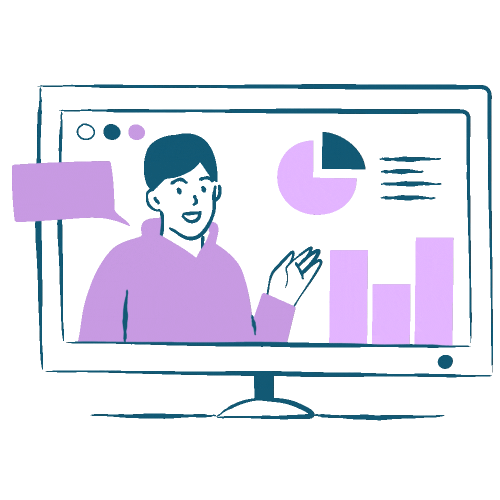 CMO Marketing Audit person on computer